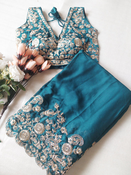 Rangoli Silk Saree With Blouse