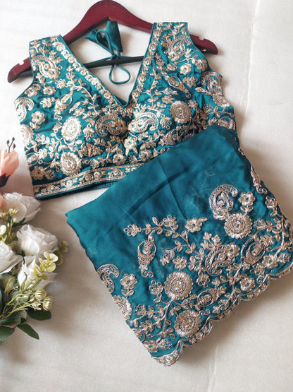 Rangoli Silk Saree With Blouse