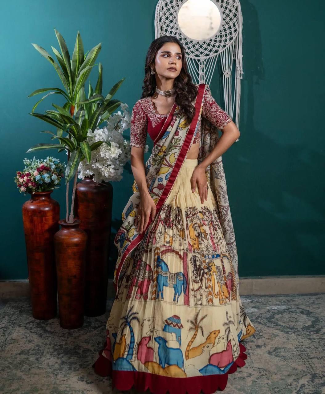 Kalamkari Lehenga Choli