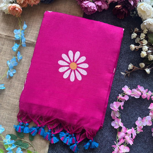 Sunflower Print Saree