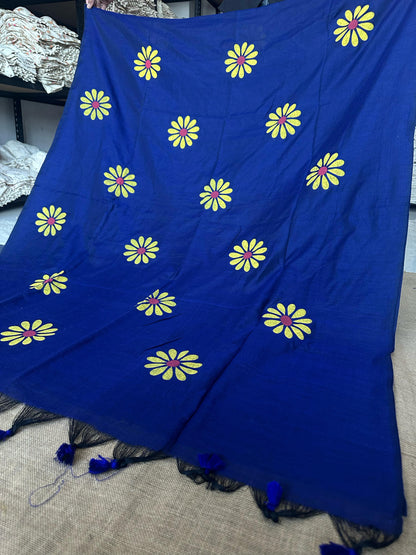 Sunflower Print Saree