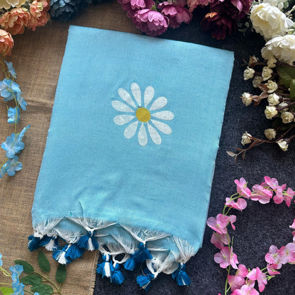 Sunflower Print Saree