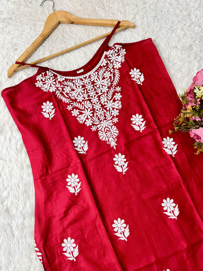 HEAVY EMBROIDERY WORK KURTI
