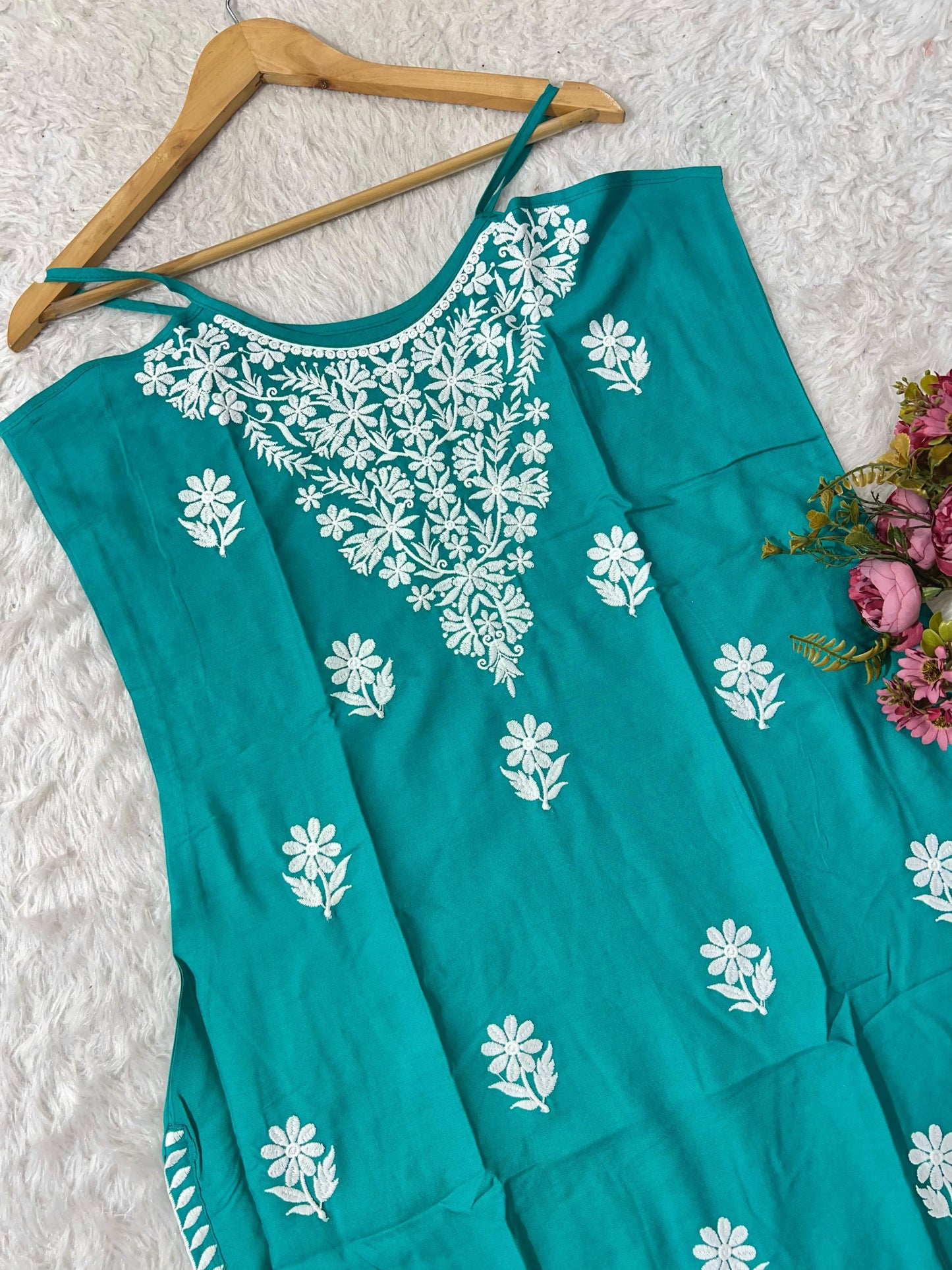 HEAVY EMBROIDERY WORK KURTI