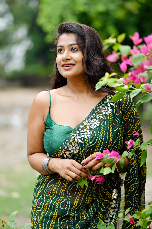 Gota Patti With Bandhani