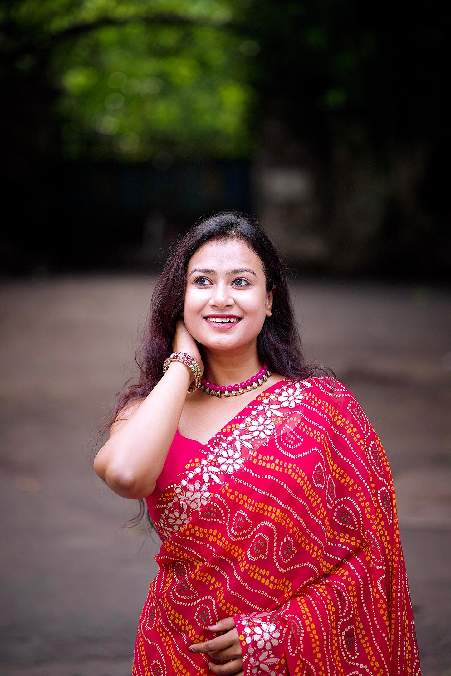 Gota Patti With Bandhani