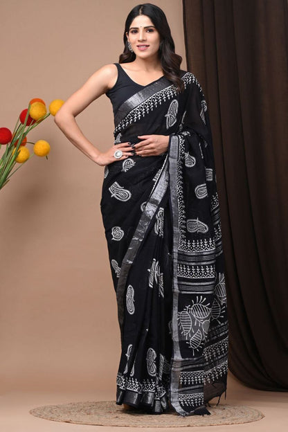 Linen Saree