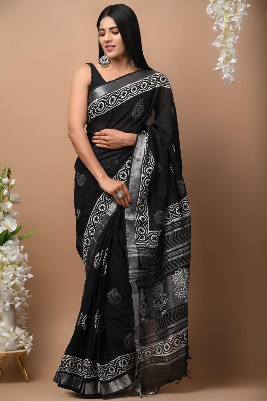 Linen Saree