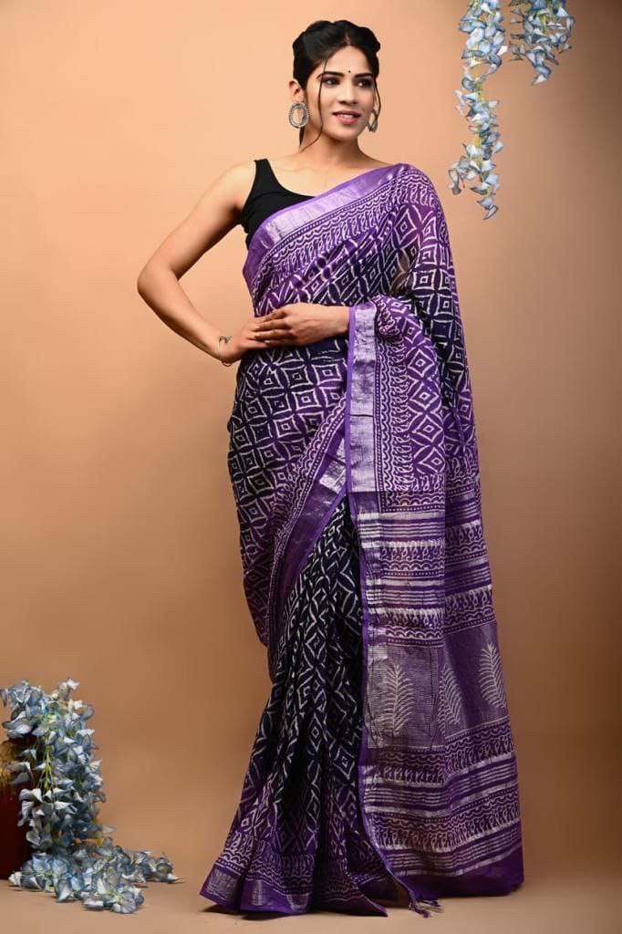 Linen Saree