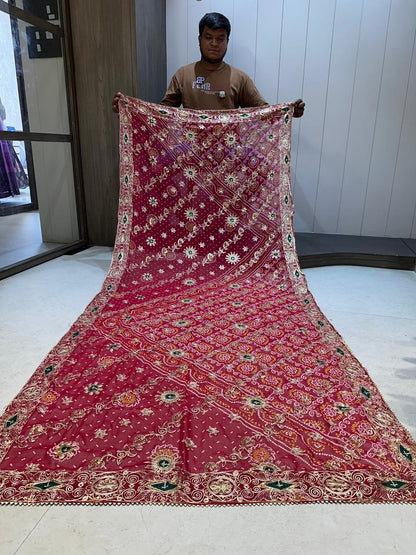 Pure Georgette Vintage Work Dupatta