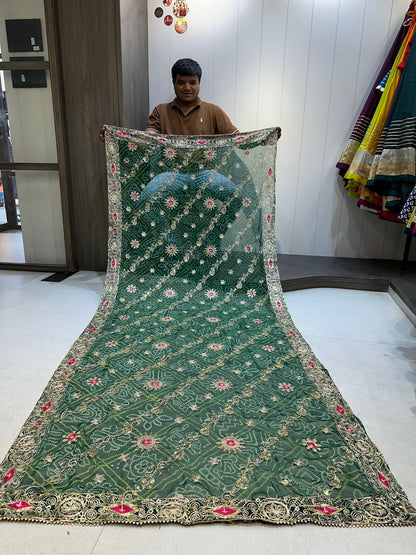 Pure Georgette Vintage Work Dupatta