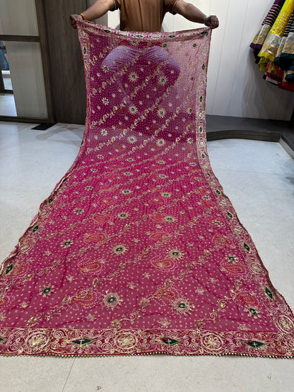 Pure Georgette Vintage Work Dupatta