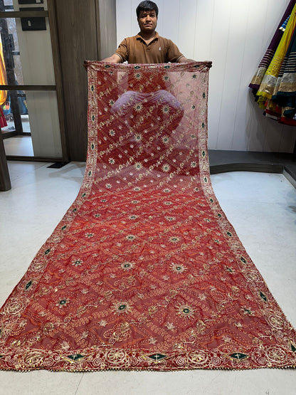 Pure Georgette Vintage Work Dupatta