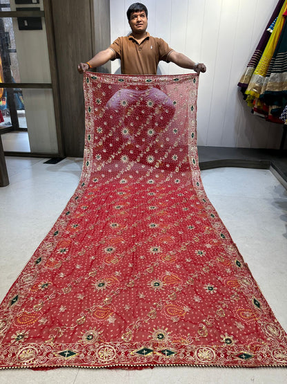 Pure Georgette Vintage Work Dupatta