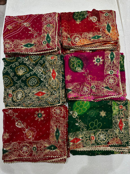 Pure Georgette Vintage Work Dupatta