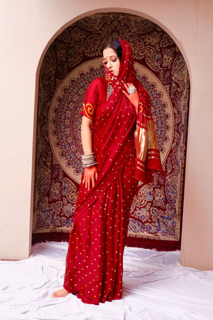 Gaji Silk Original Bandhani Saree