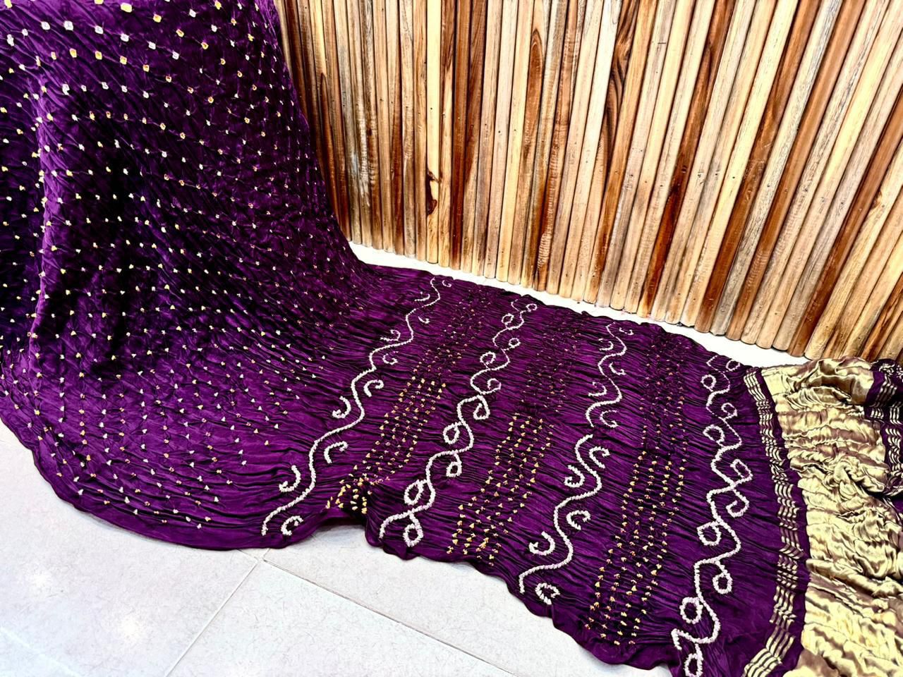 Gaji Silk Original Bandhani Saree