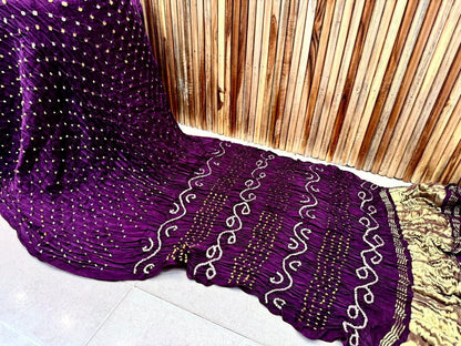 Gaji Silk Original Bandhani Saree
