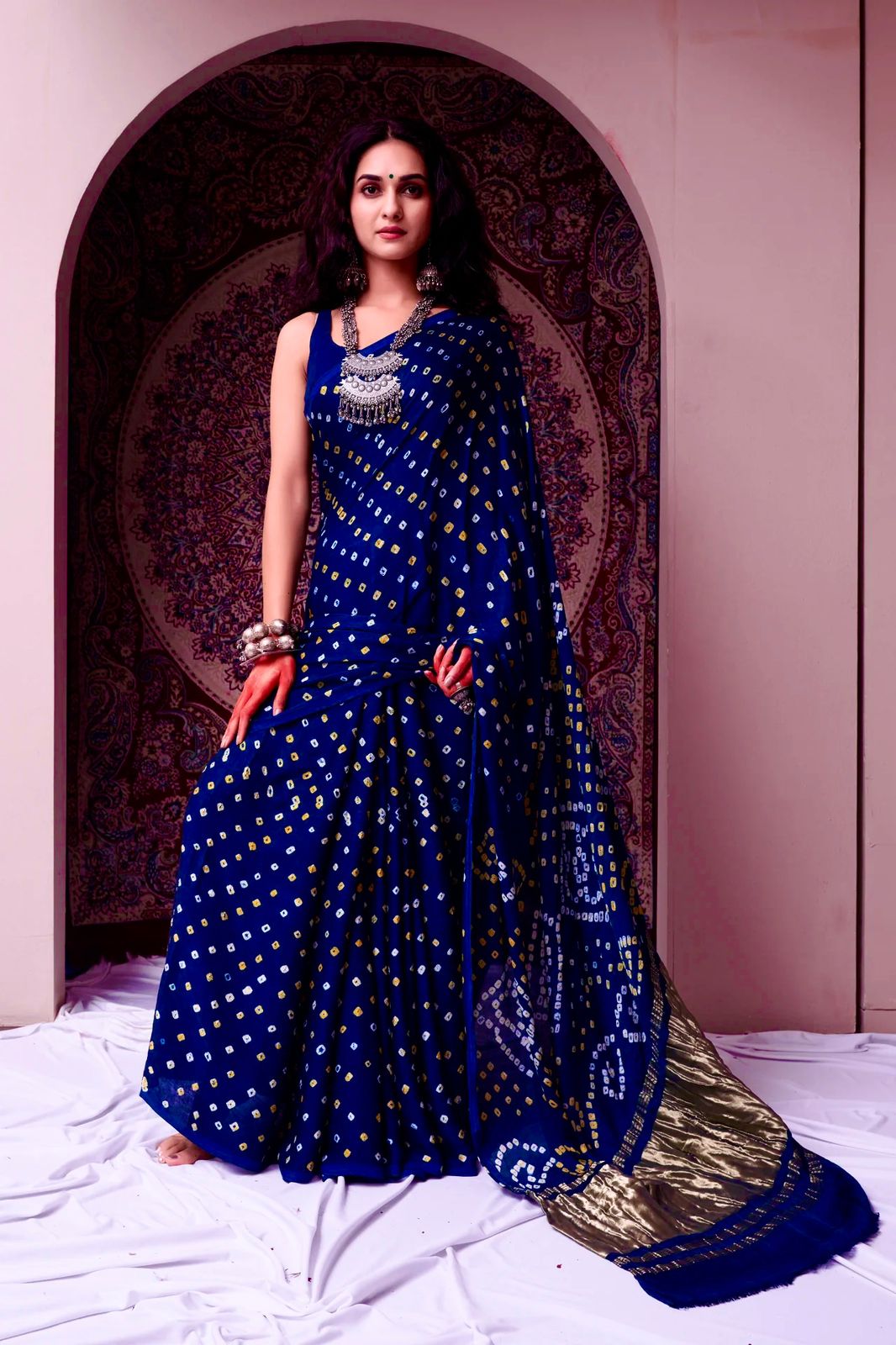 Gaji Silk Original Bandhani Saree