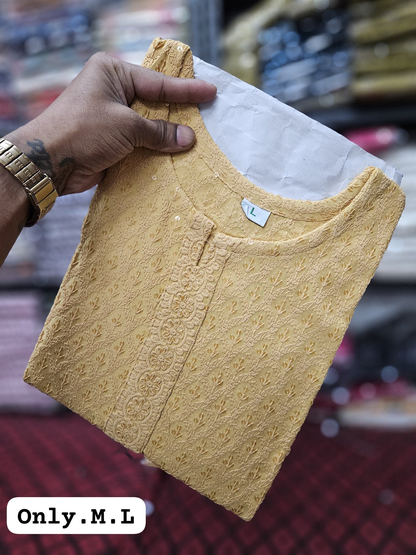 Heavy Rayon New Lucknowi Embroidery Kurti