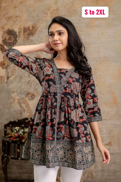 Pure Mal Cotton Designer Tunic Top