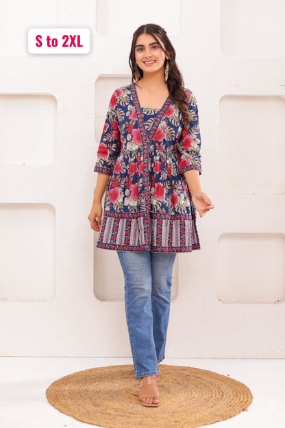 Pure Mal Cotton Designer Tunic Top