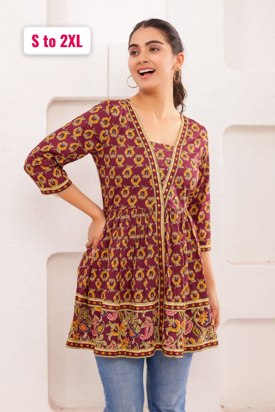 Pure Mal Cotton Designer Tunic Top