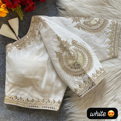 Heavy Pure Roman Silk Blouse