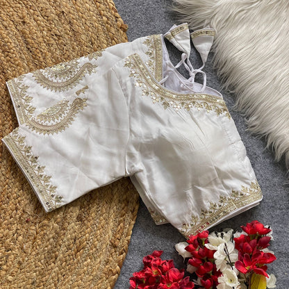 Heavy Pure Roman Silk Blouse