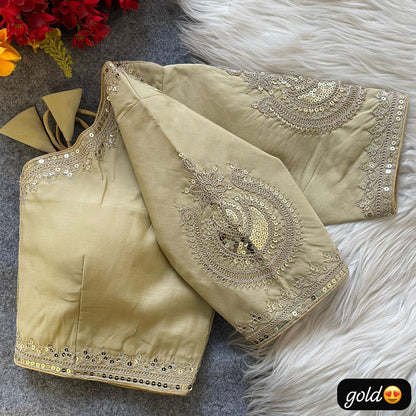 Heavy Pure Roman Silk Blouse
