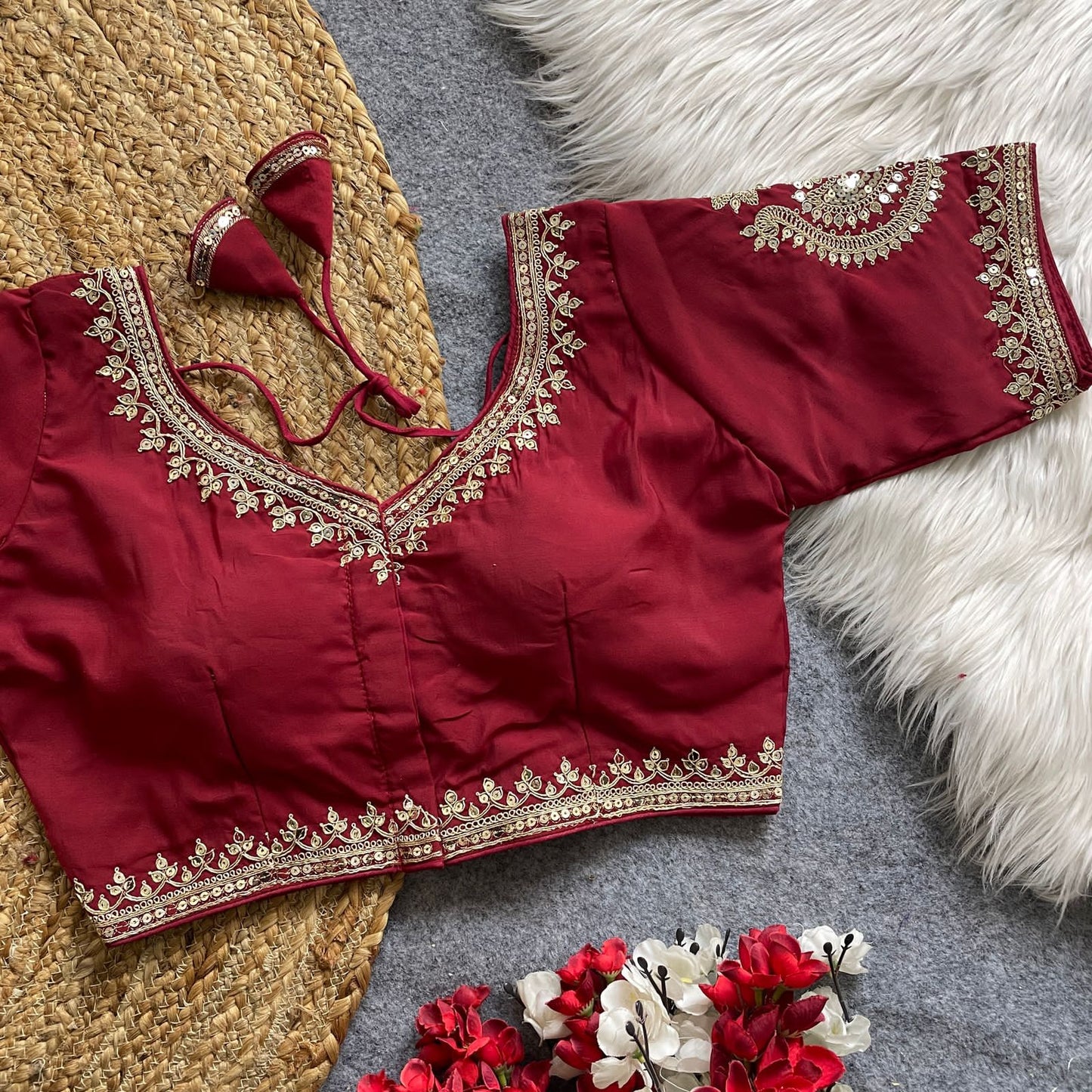 Heavy Pure Roman Silk Blouse
