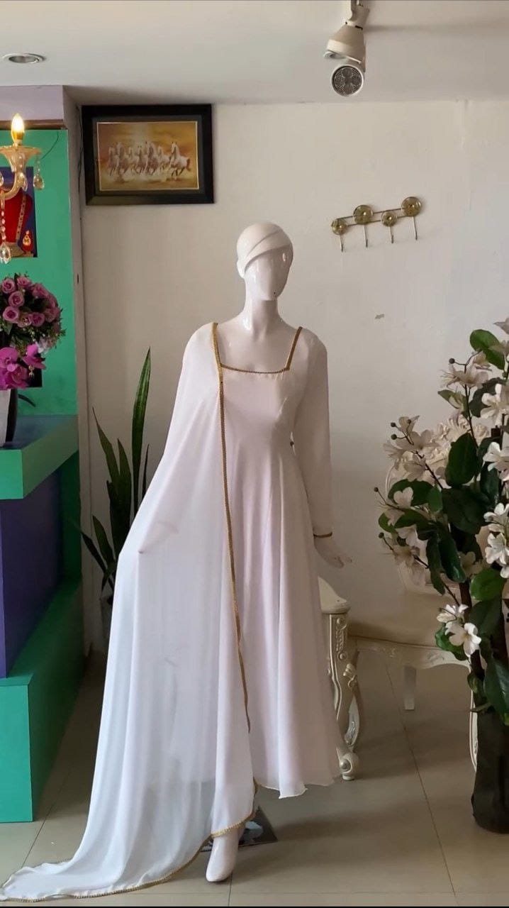 Plain Georgette Gown