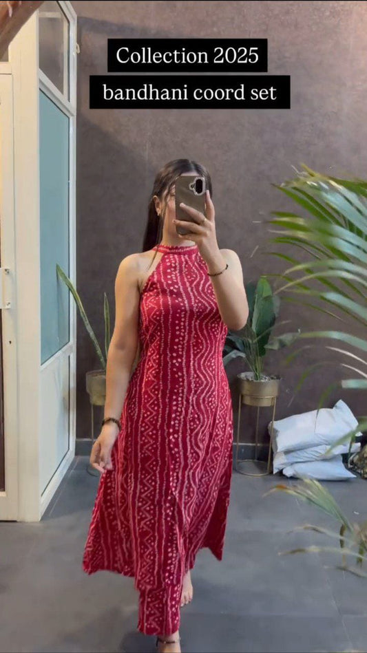 Bandhni Gown