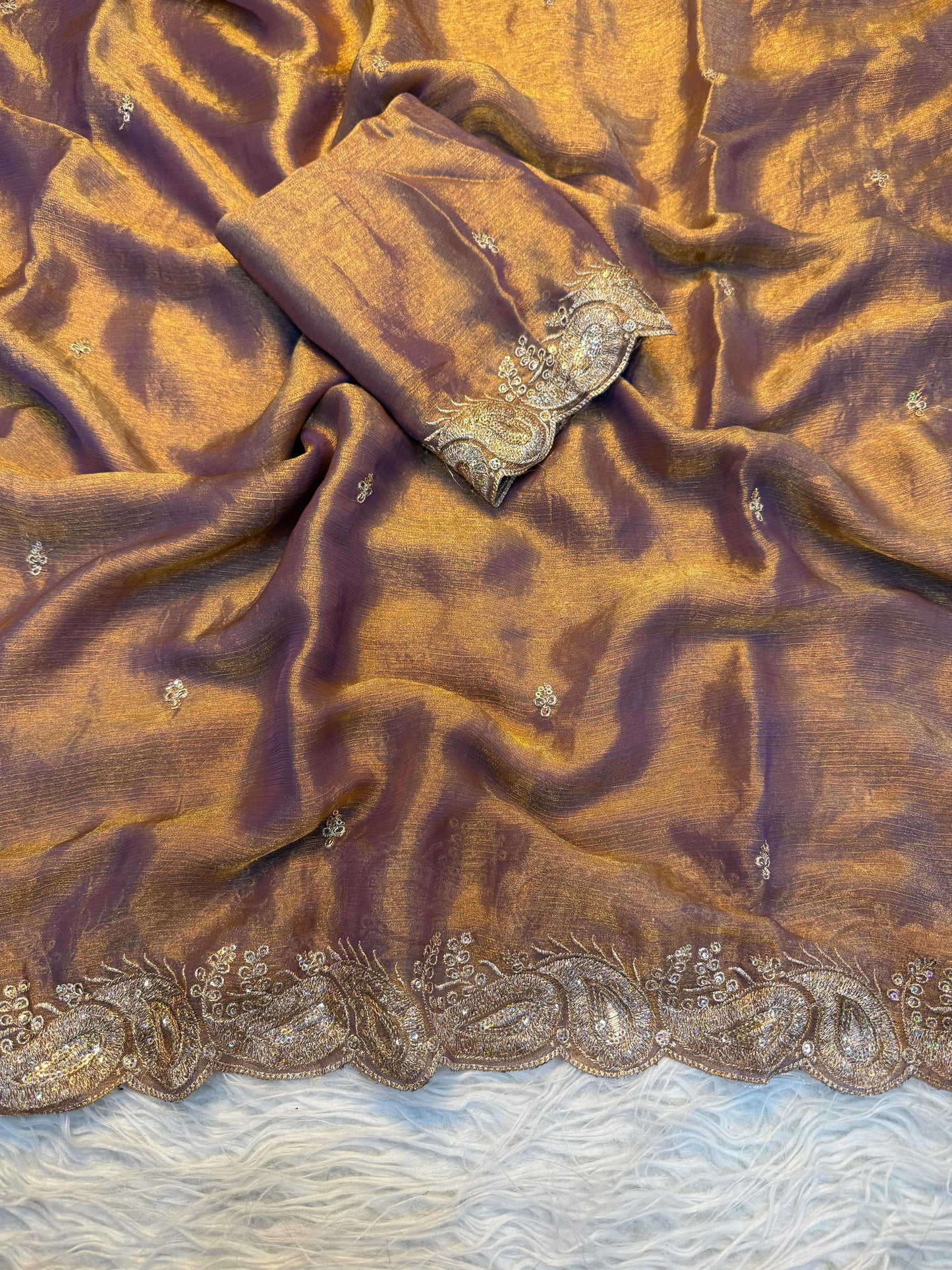 PURE FENDY SATIN SAREE