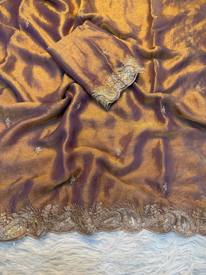 PURE FENDY SATIN SAREE
