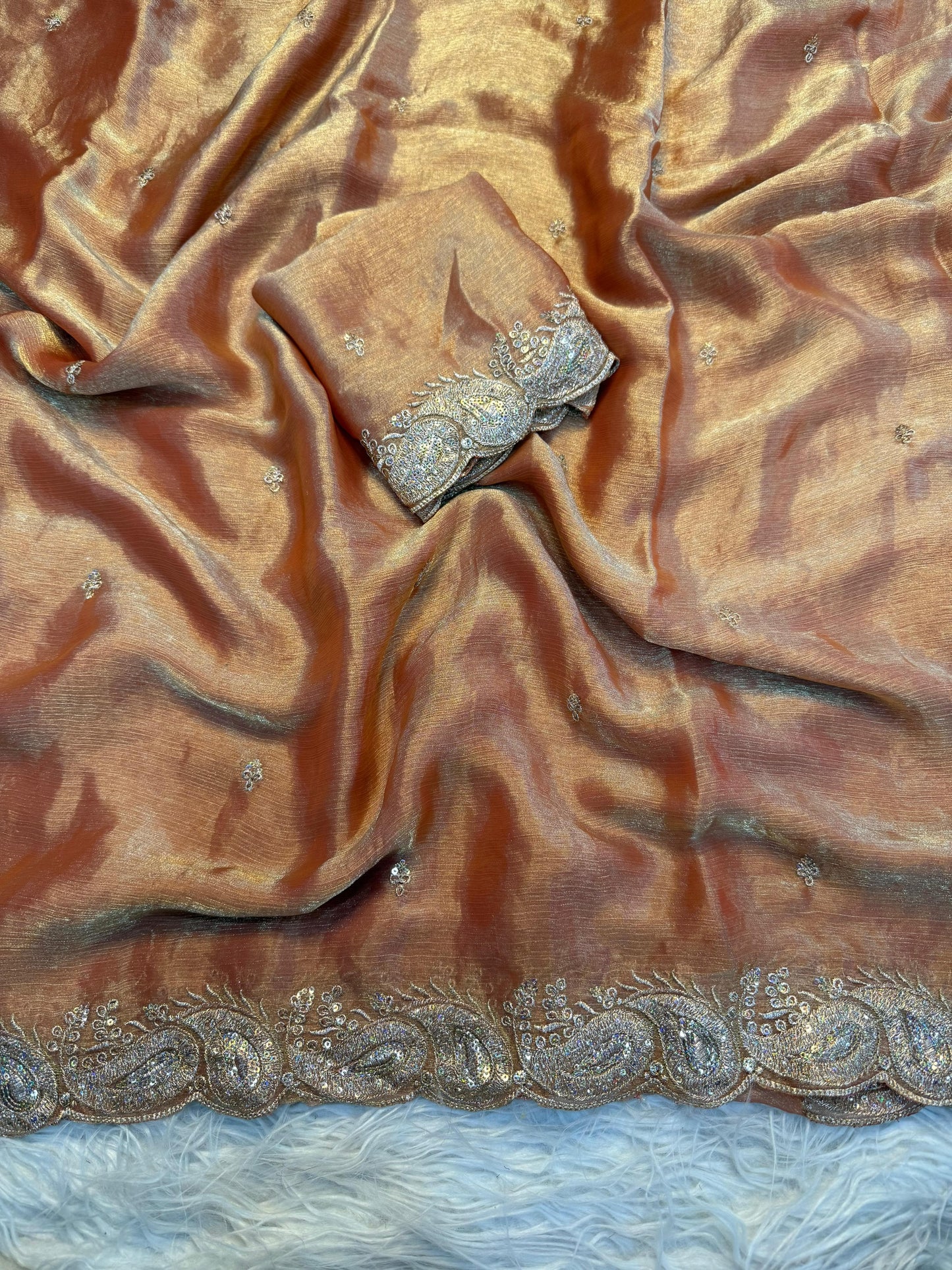 PURE FENDY SATIN SAREE