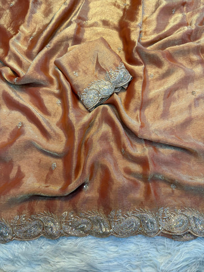 PURE FENDY SATIN SAREE