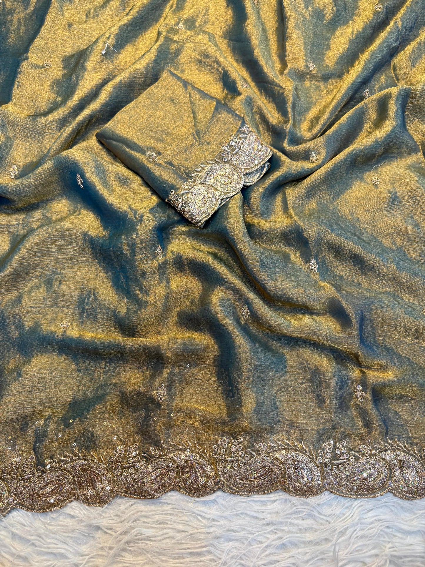 PURE FENDY SATIN SAREE