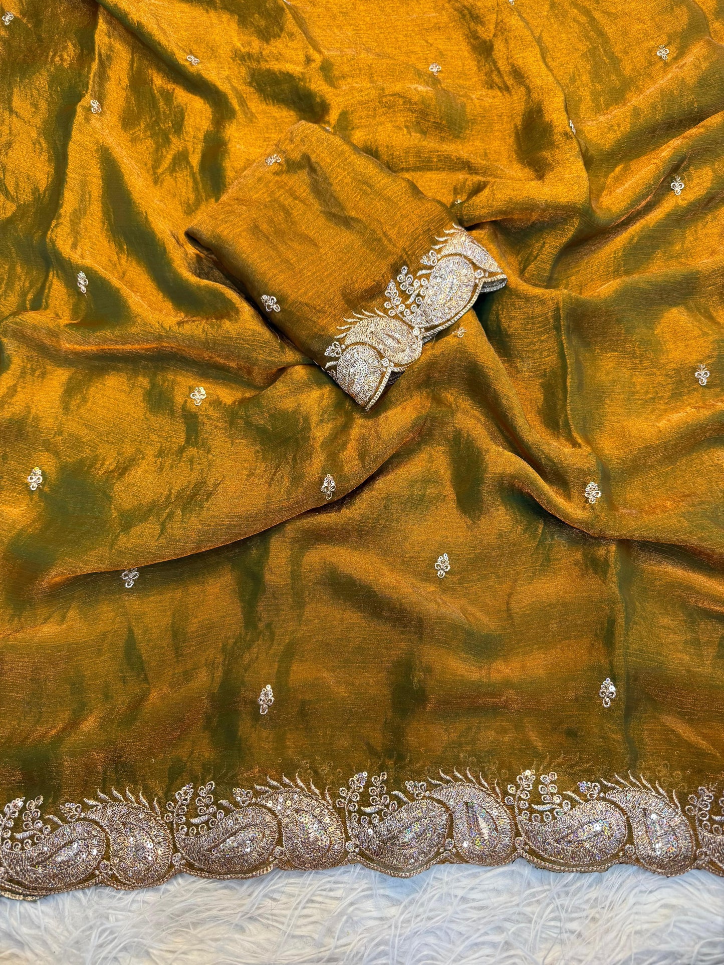 PURE FENDY SATIN SAREE
