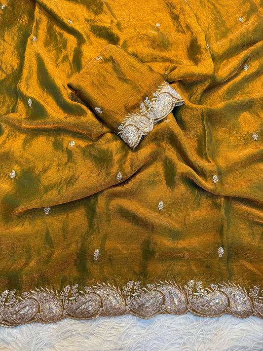 PURE FENDY SATIN SAREE