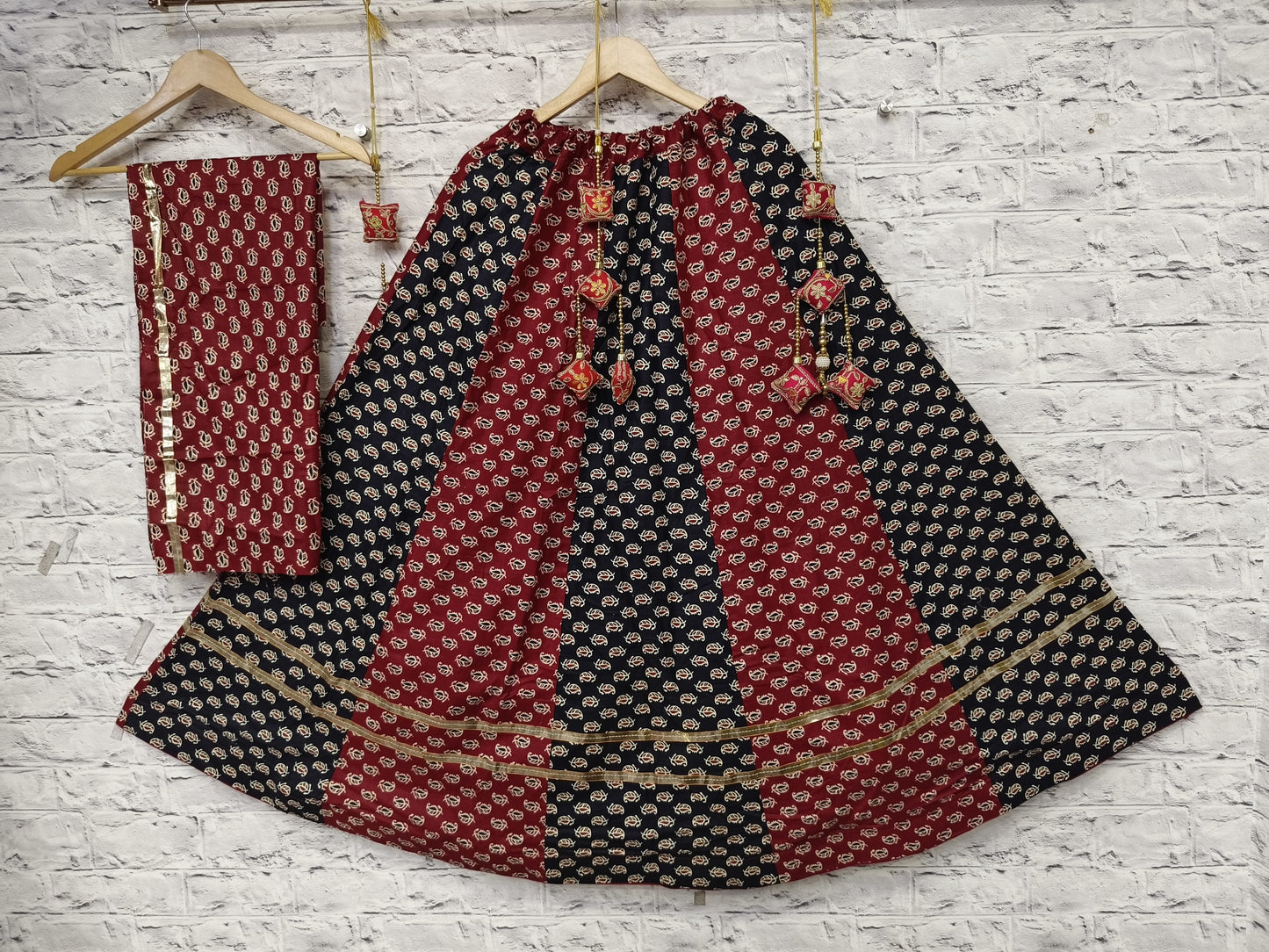 Cotton Ikkat Concept Chaniya