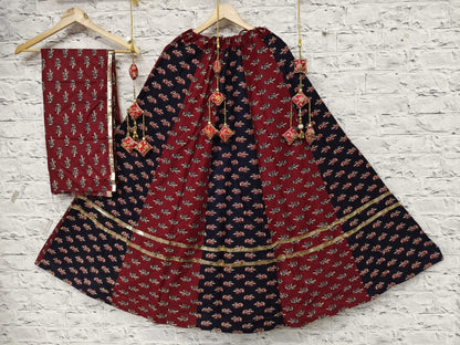Cotton Ikkat Concept Chaniya