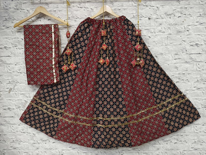 Cotton Ikkat Concept Chaniya