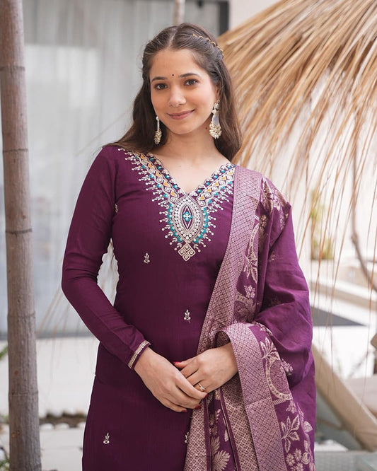 Three Piece Anarkali Suit
