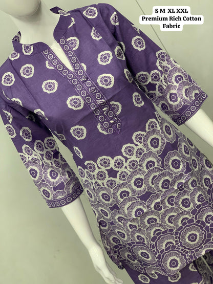 COTTON PRINTED PALAZZO CO-ORD SET