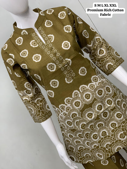 COTTON PRINTED PALAZZO CO-ORD SET