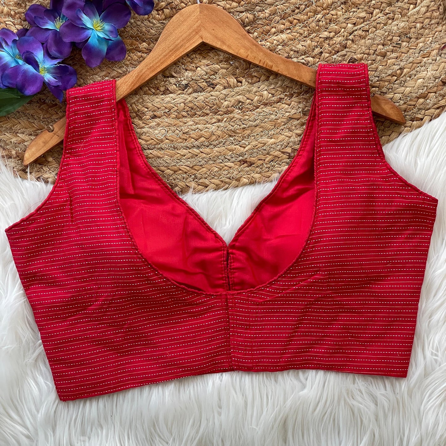 Pure Katha Cotton V Neck Blouse
