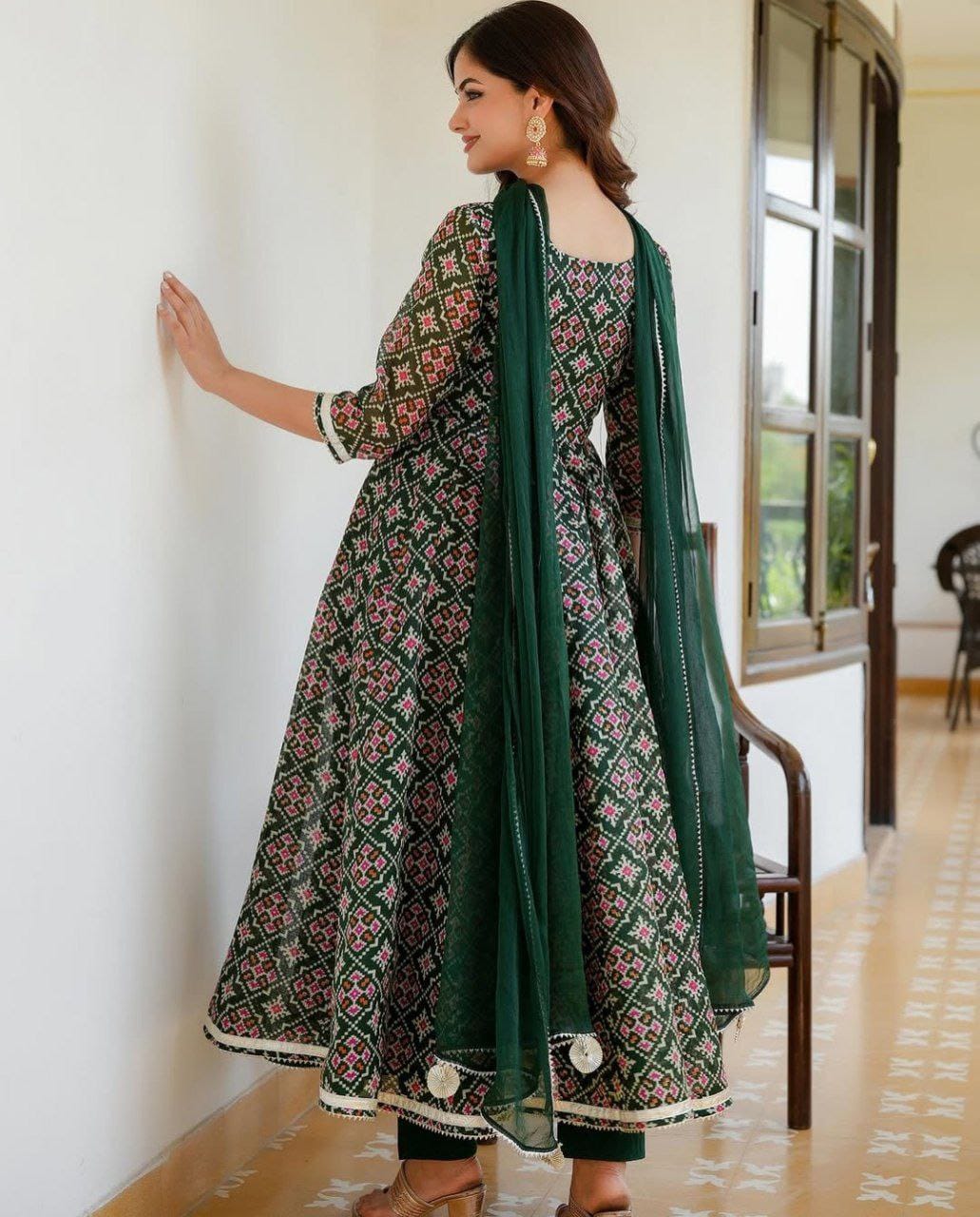 Floral Printed Georgette Gown