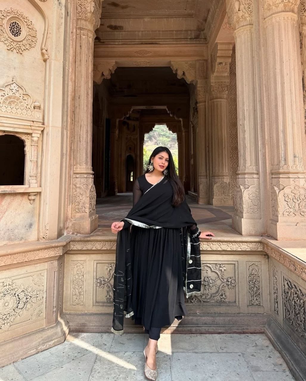 Black Georgette Glam
