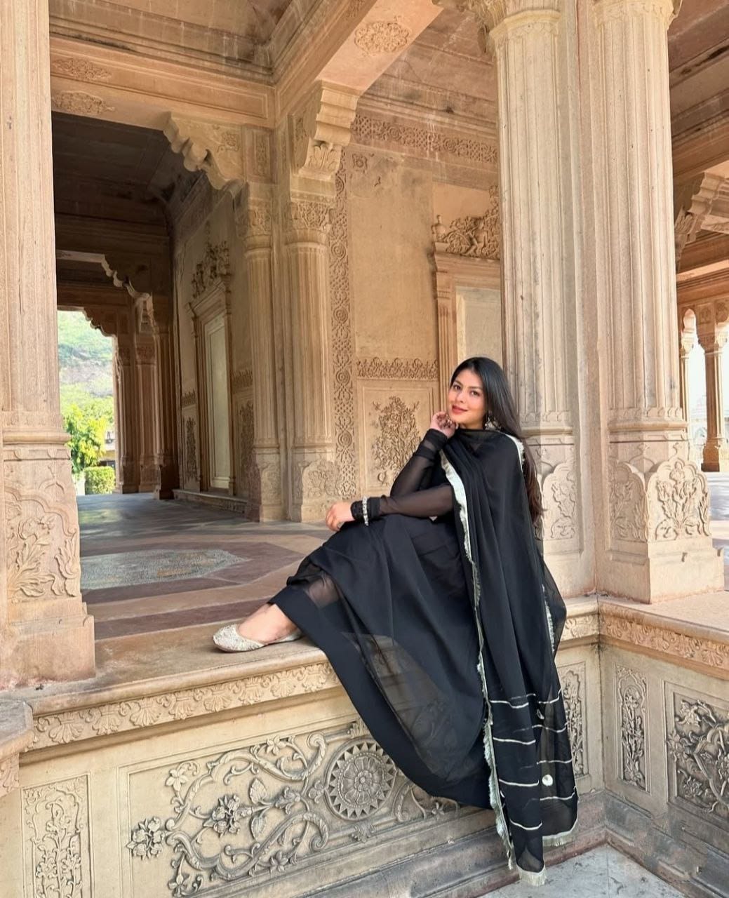 Black Georgette Glam